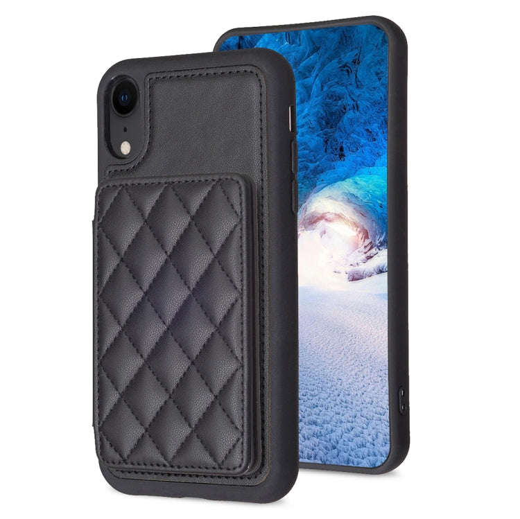 BF25 Square Plaid Card Bag Holder Phone Case, For iPhone 12 Pro Max, For iPhone 11 Pro Max, For i...