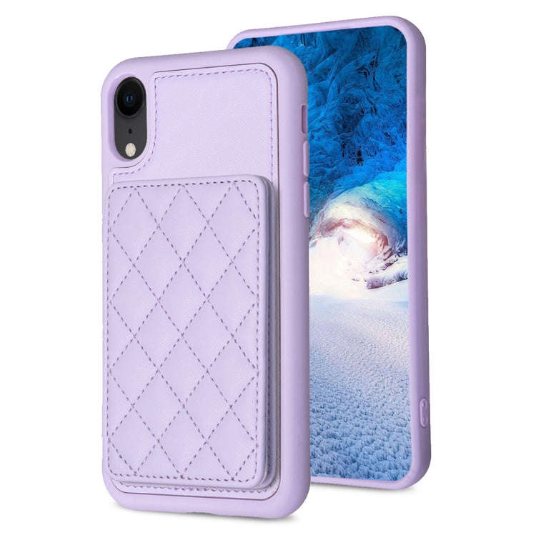 BF25 Square Plaid Card Bag Holder Phone Case, For iPhone 12 Pro Max, For iPhone 11 Pro Max, For i...