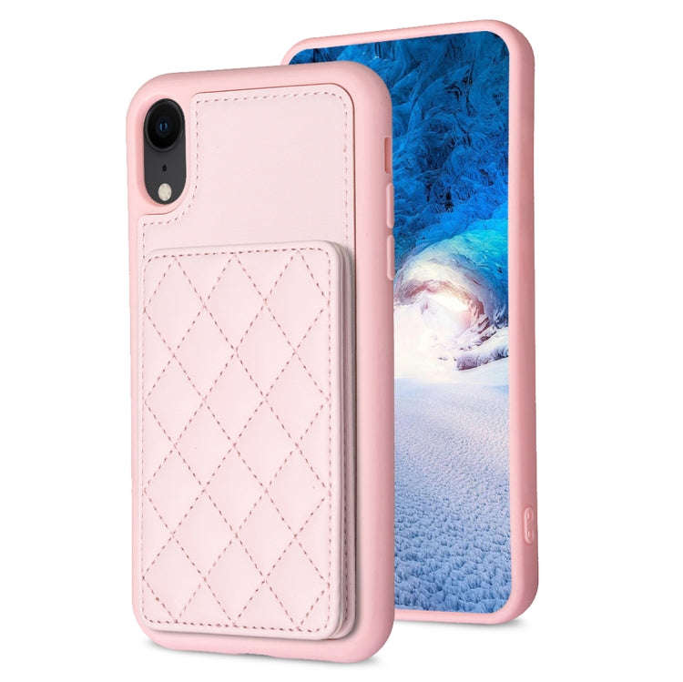 BF25 Square Plaid Card Bag Holder Phone Case, For iPhone 12 Pro Max, For iPhone 11 Pro Max, For i...