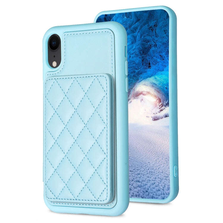 BF25 Square Plaid Card Bag Holder Phone Case, For iPhone 12 Pro Max, For iPhone 11 Pro Max, For i...