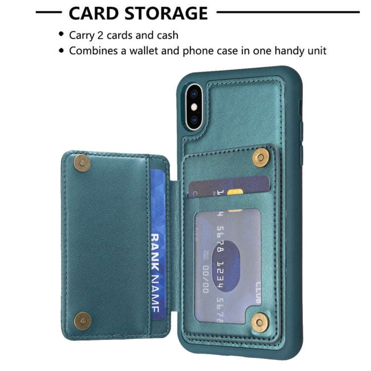 BF25 Square Plaid Card Bag Holder Phone Case, For iPhone XS Max, For iPhone 8 Plus / 7 Plus