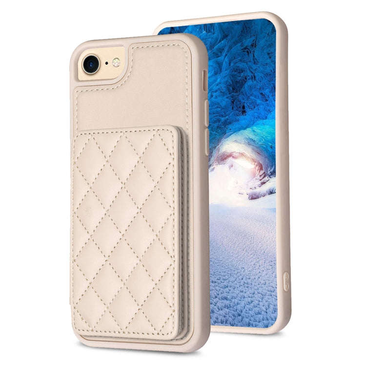 BF25 Square Plaid Card Bag Holder Phone Case, For iPhone 14 Pro Max, For iPhone 15, For iPhone SE...