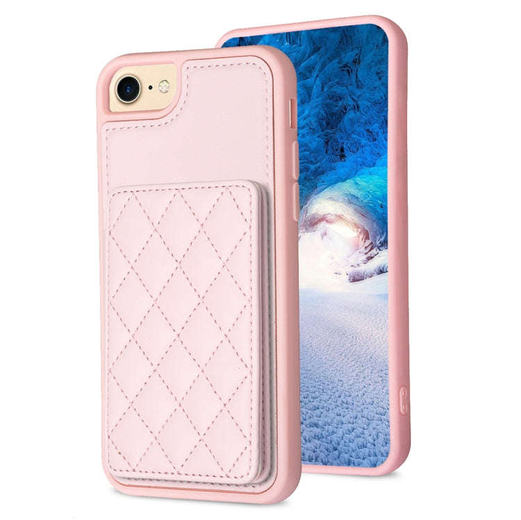BF25 Square Plaid Card Bag Holder Phone Case, For iPhone 14 Pro Max, For iPhone 15, For iPhone SE...