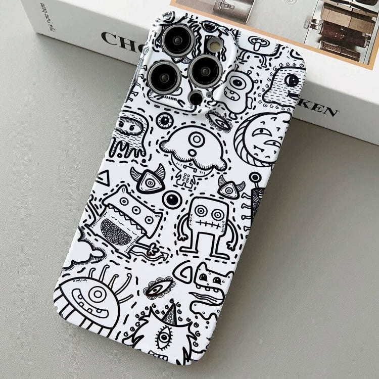 Painted Pattern Precise Hole PC Phone Case, For iPhone 15 Pro