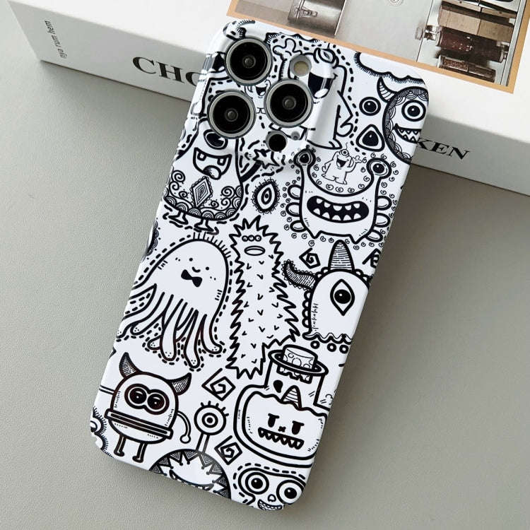Painted Pattern Precise Hole PC Phone Case, For iPhone 15 Pro
