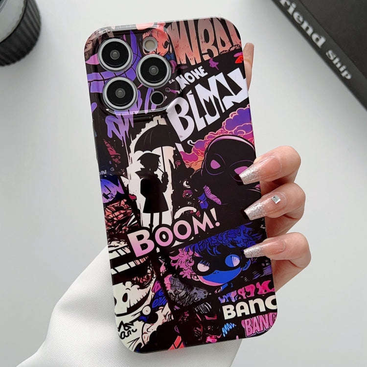 Painted Pattern Precise Hole PC Phone Case, For iPhone 15 Pro Max