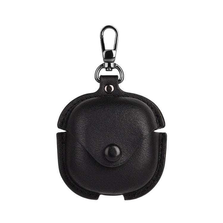 Leather TWS Earphone Protective Case with Hook, For Samsung Galaxy Buds Live / Pro