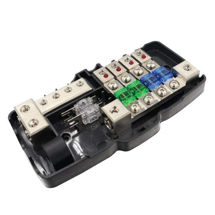 CP-0721 Orvac 0-4 GA 4 Circuit HD Fuse Power Distribution Block Ground Buss with LED Indicator, C...