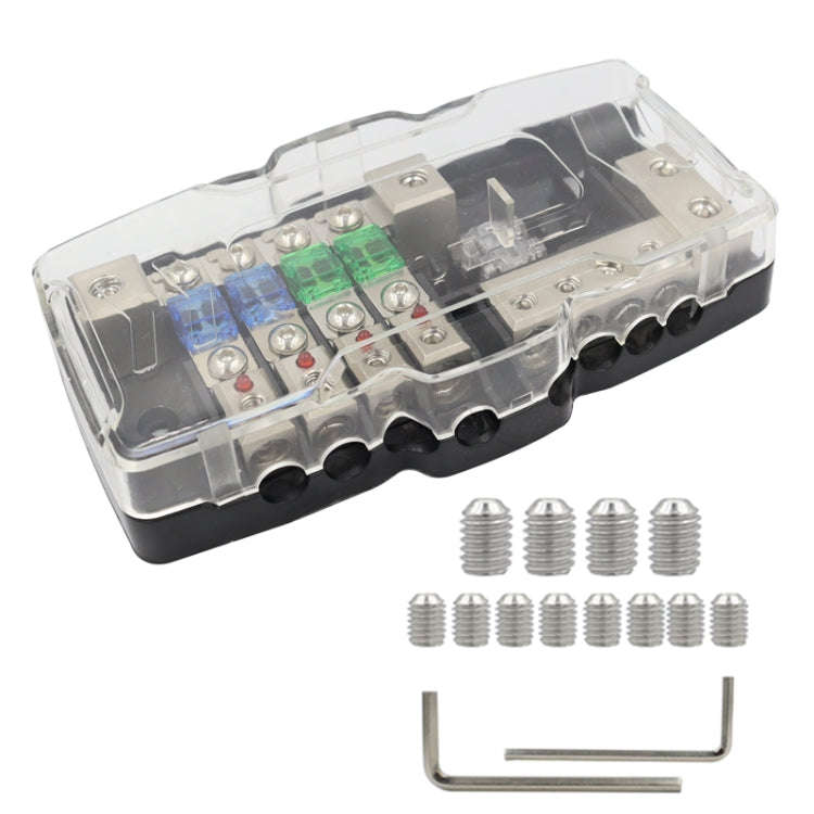 CP-0721 Orvac 0-4 GA 4 Circuit HD Fuse Power Distribution Block Ground Buss with LED Indicator, C...