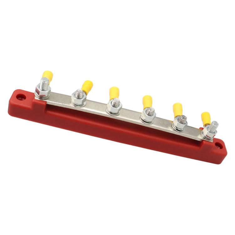 RV Yacht 150A High Current Single-row 4-way Busbar with 6pcs Terminals, CP-3123, CP-3124
