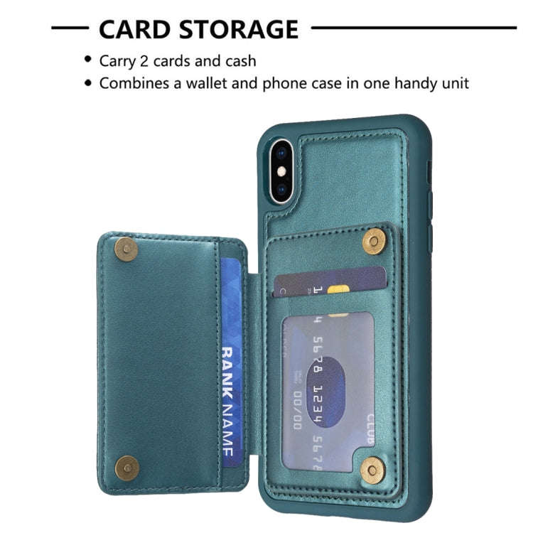 BF26 Wave Pattern Card Bag Holder Phone Case, For iPhone XS Max, For iPhone 8 Plus / 7 Plus