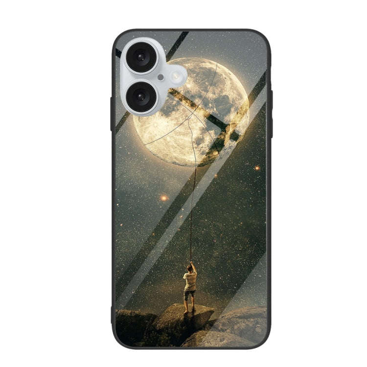 Colorful Painted Glass Phone Case, For iPhone 16, For iPhone 15 Pro Max, For iPhone 15 Pro