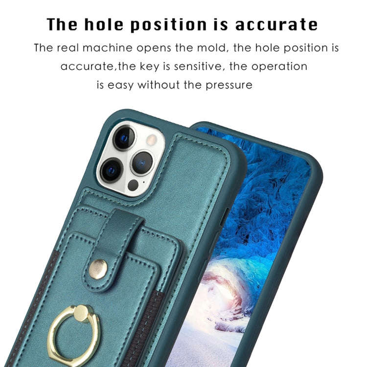 BF27 Metal Ring Card Bag Holder Phone Case, For iPhone 12 Pro Max, For iPhone 11 Pro Max, For iPh...