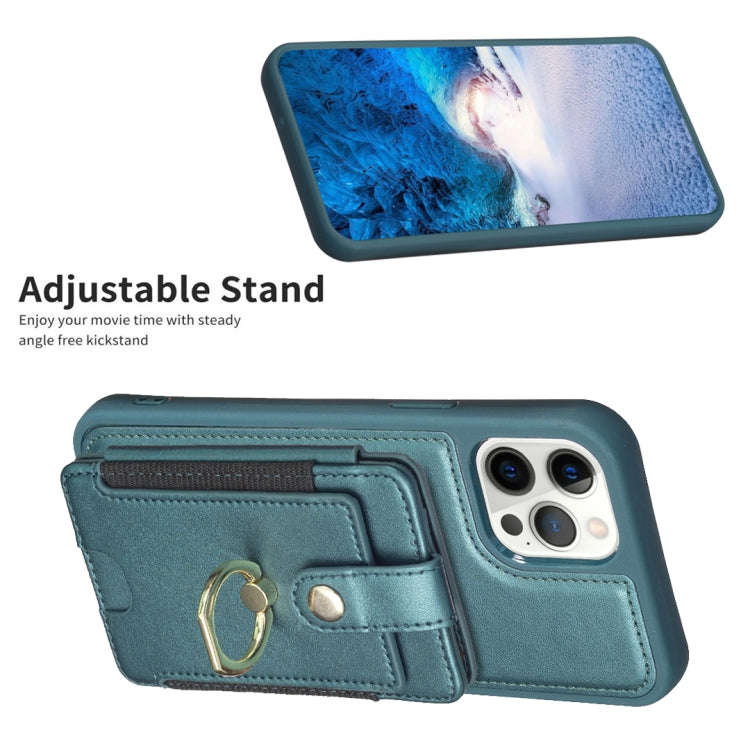 BF27 Metal Ring Card Bag Holder Phone Case, For iPhone 12 Pro Max, For iPhone 11 Pro Max, For iPh...