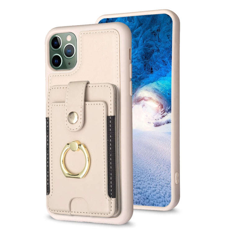 BF27 Metal Ring Card Bag Holder Phone Case, For iPhone 12 Pro Max, For iPhone 11 Pro Max, For iPh...