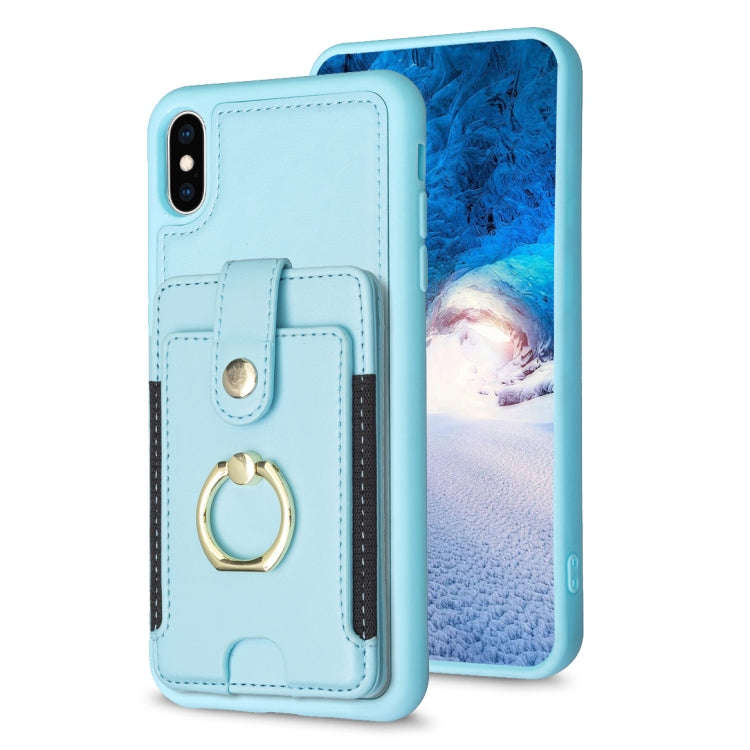 BF27 Metal Ring Card Bag Holder Phone Case, For iPhone 12 Pro Max, For iPhone 11 Pro Max, For iPh...