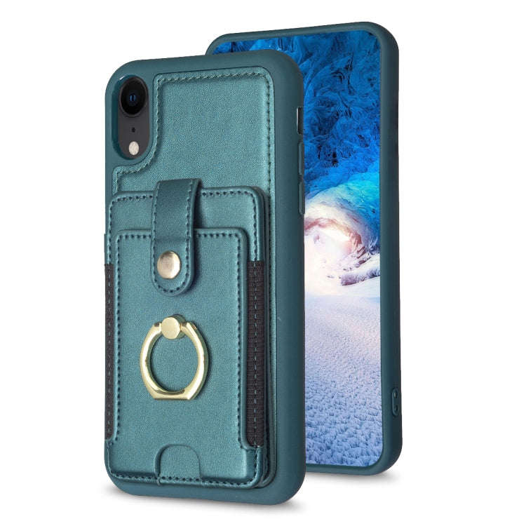 BF27 Metal Ring Card Bag Holder Phone Case, For iPhone 12 Pro Max, For iPhone 11 Pro Max, For iPh...