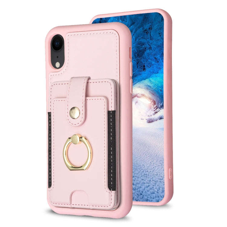 BF27 Metal Ring Card Bag Holder Phone Case, For iPhone 12 Pro Max, For iPhone 11 Pro Max, For iPh...