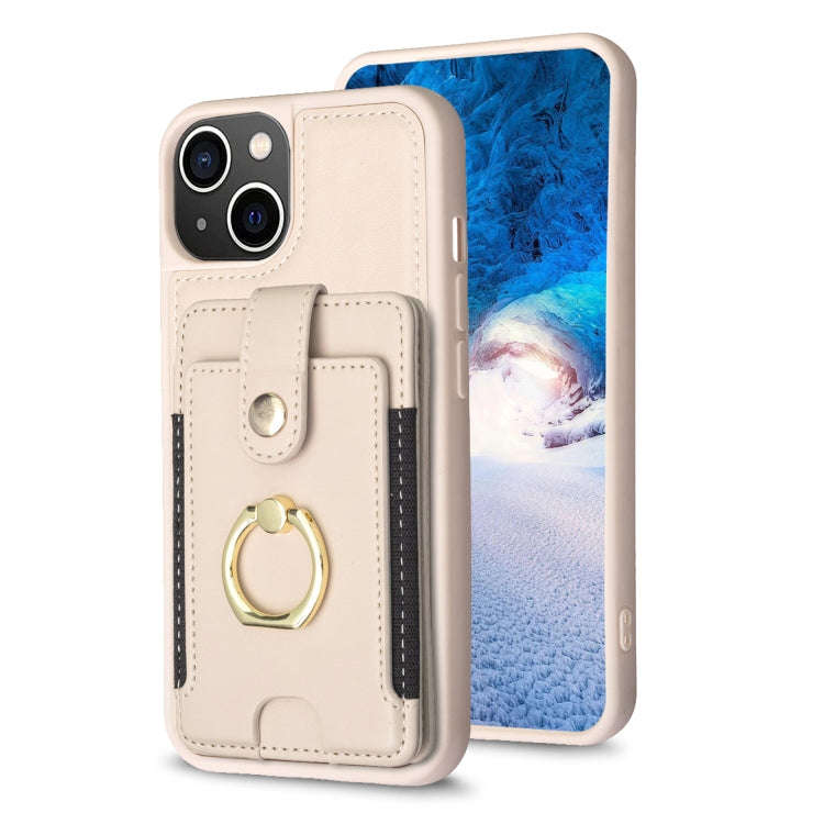 BF27 Metal Ring Card Bag Holder Phone Case, For iPhone 15 Pro Max, For iPhone 14 Plus, For iPhone...