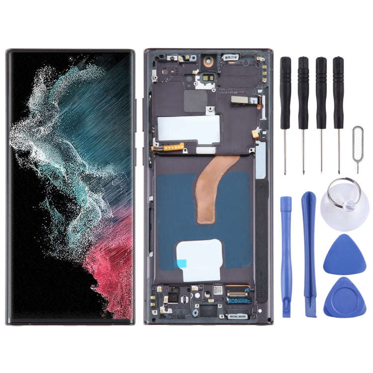 6.78 inch EU Version OLED LCD Screen Digitizer Full Assembly with Frame(Black), For Samsung Galax...