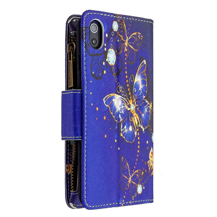 Colored Drawing Pattern Zipper Horizontal Flip Leather Case with Holder & Card Slots & Wallet, Fo...