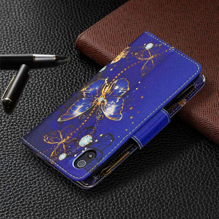 Colored Drawing Pattern Zipper Horizontal Flip Leather Case with Holder & Card Slots & Wallet, Fo...