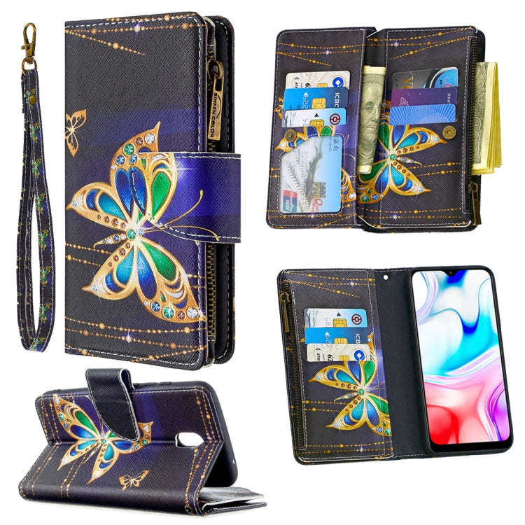 Colored Drawing Pattern Zipper Horizontal Flip Leather Case with Holder & Card Slots & Wallet, Fo...