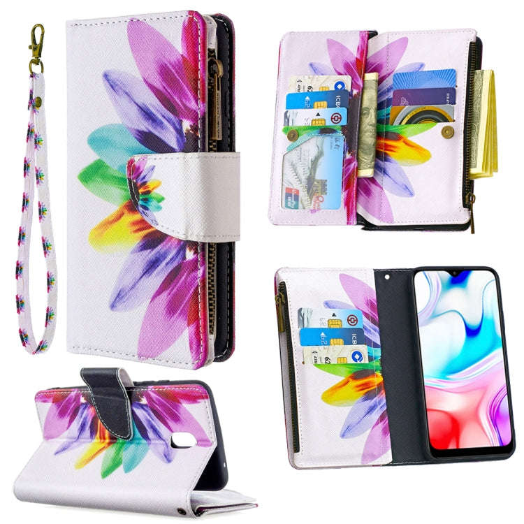 Colored Drawing Pattern Zipper Horizontal Flip Leather Case with Holder & Card Slots & Wallet, Fo...