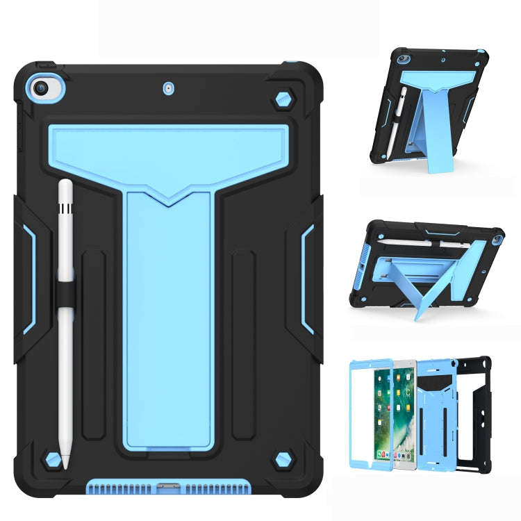 T-shaped Bracket Contrast Color Shockproof PC + Silicone Flat Protective Case, For iPad 10.2 / iP...