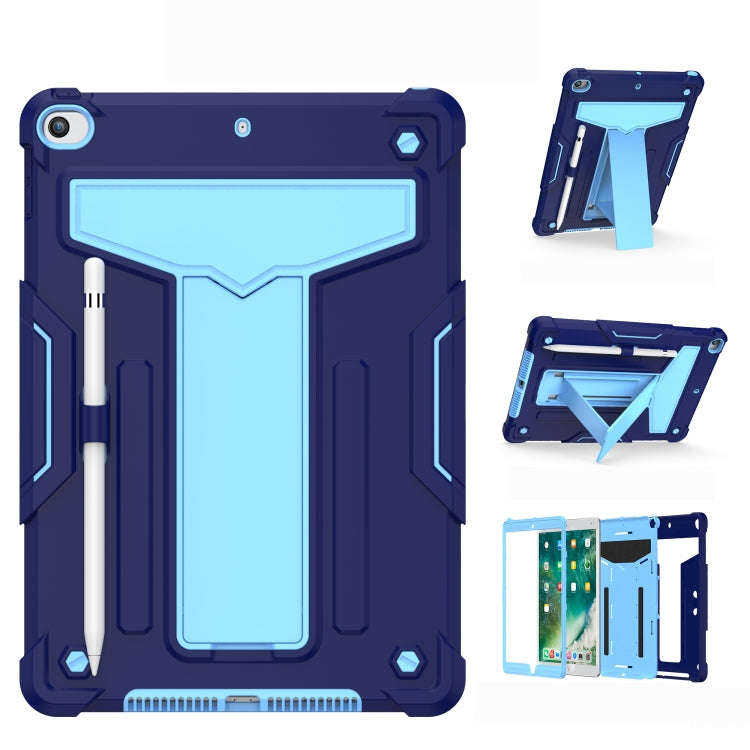 T-shaped Bracket Contrast Color Shockproof PC + Silicone Flat Protective Case, For iPad 10.2 / iP...