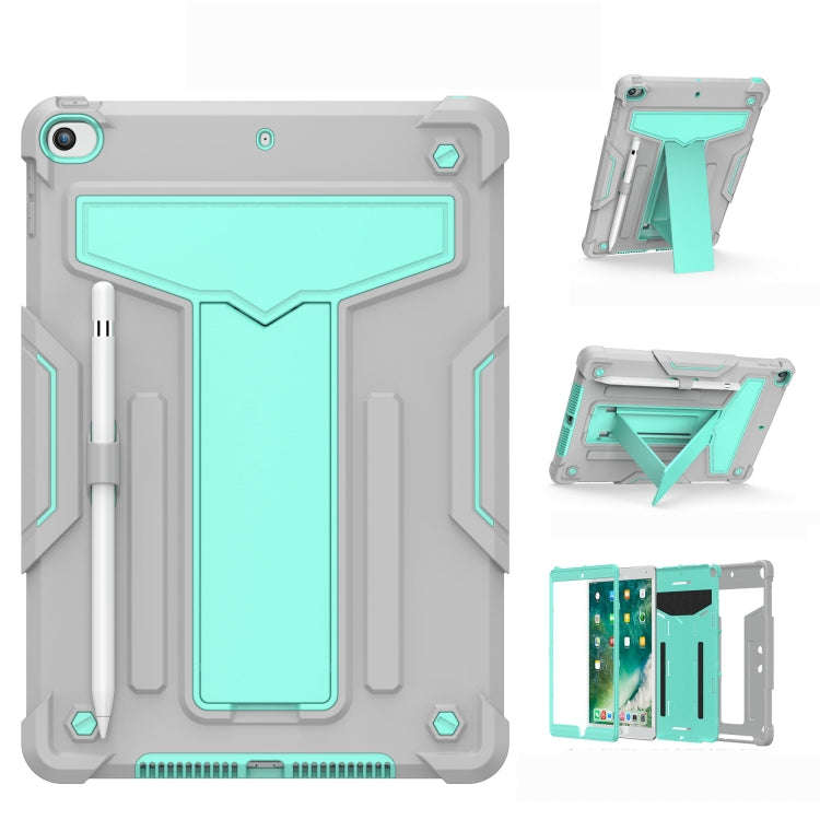 T-shaped Bracket Contrast Color Shockproof PC + Silicone Flat Protective Case, For iPad 10.2 / iP...
