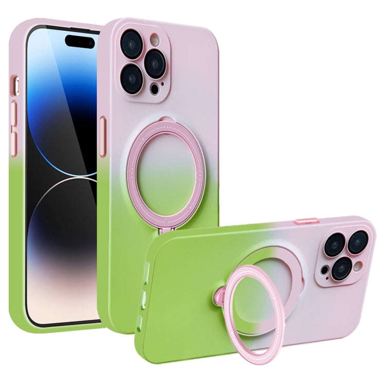 Gradient TPU MagSafe Holder Phone Case, For iPhone 14 Plus, For iPhone 14, For iPhone 14 Pro, For...