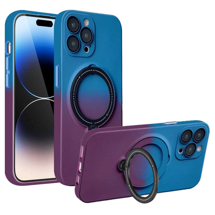 Gradient TPU MagSafe Holder Phone Case, For iPhone 14 Plus, For iPhone 14, For iPhone 14 Pro, For...