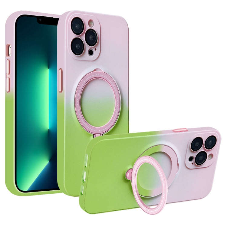 Gradient TPU MagSafe Holder Phone Case, For iPhone 14 Plus, For iPhone 14, For iPhone 14 Pro, For...