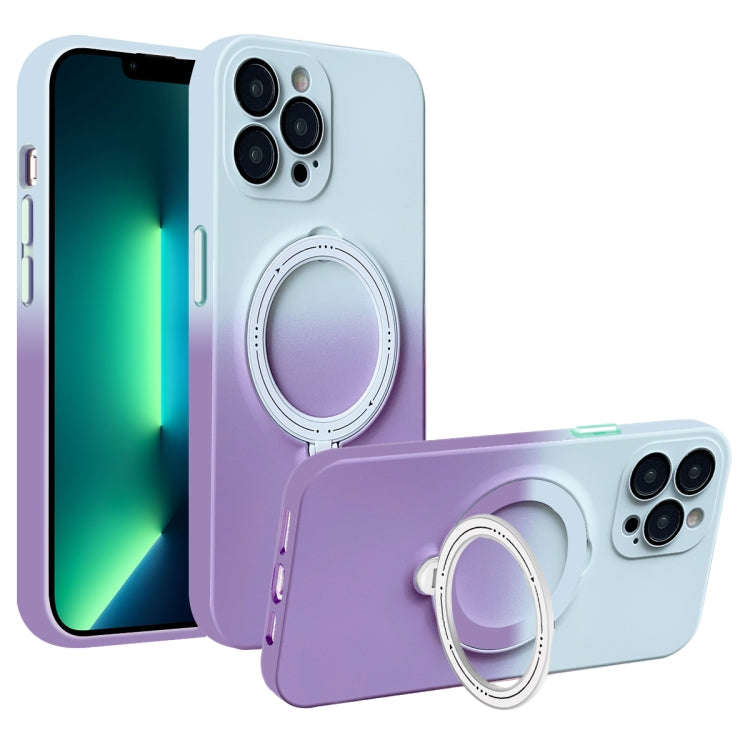 Gradient TPU MagSafe Holder Phone Case, For iPhone 14 Plus, For iPhone 14, For iPhone 14 Pro, For...