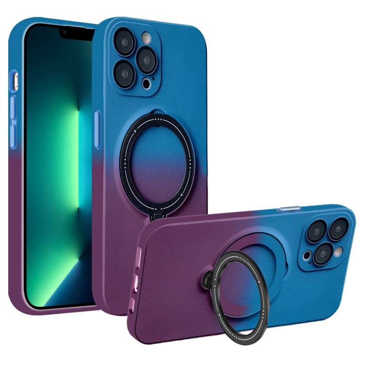 Gradient TPU MagSafe Holder Phone Case, For iPhone 14 Plus, For iPhone 14, For iPhone 14 Pro, For...