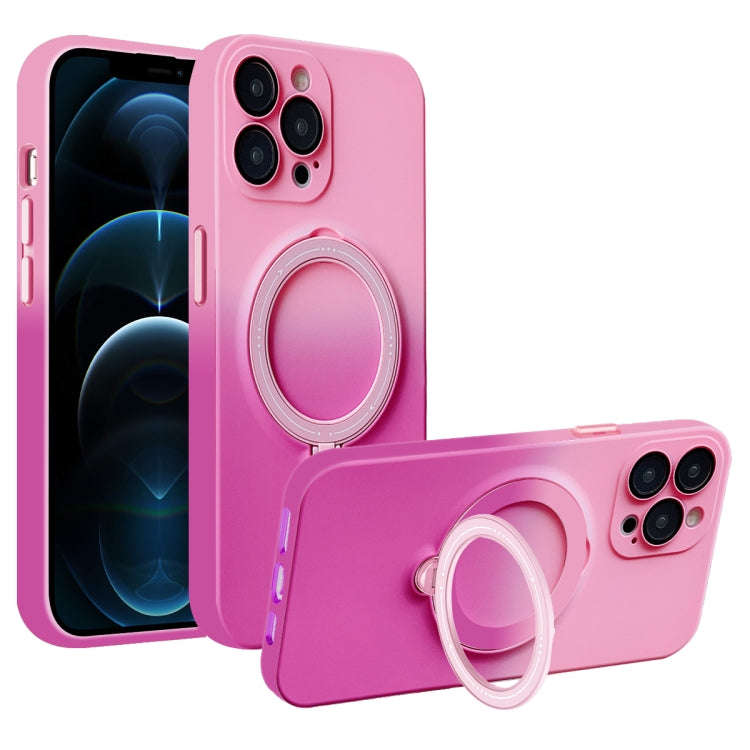 Gradient TPU MagSafe Holder Phone Case, For iPhone 12 Pro Max, For iPhone 12 Pro, For iPhone 11 P...