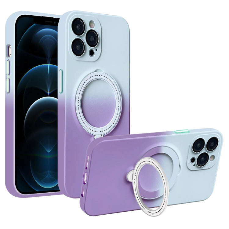 Gradient TPU MagSafe Holder Phone Case, For iPhone 12 Pro Max, For iPhone 12 Pro, For iPhone 11 P...