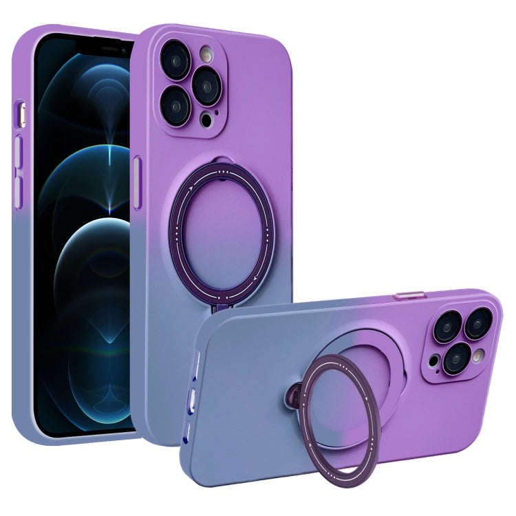 Gradient TPU MagSafe Holder Phone Case, For iPhone 12 Pro Max, For iPhone 12 Pro, For iPhone 11 P...