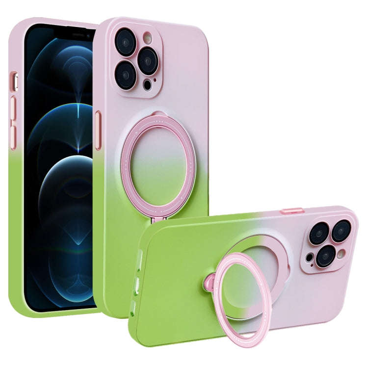 Gradient TPU MagSafe Holder Phone Case, For iPhone 12 Pro Max, For iPhone 12 Pro, For iPhone 11 P...