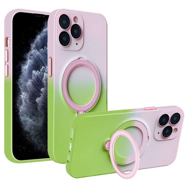 Gradient TPU MagSafe Holder Phone Case, For iPhone 12 Pro Max, For iPhone 12 Pro, For iPhone 11 P...