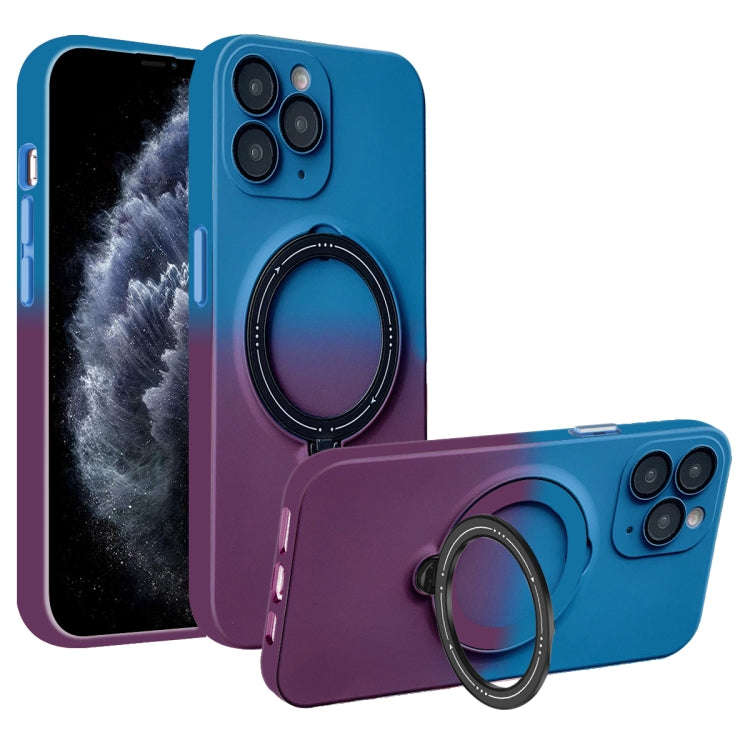 Gradient TPU MagSafe Holder Phone Case, For iPhone 12 Pro Max, For iPhone 12 Pro, For iPhone 11 P...