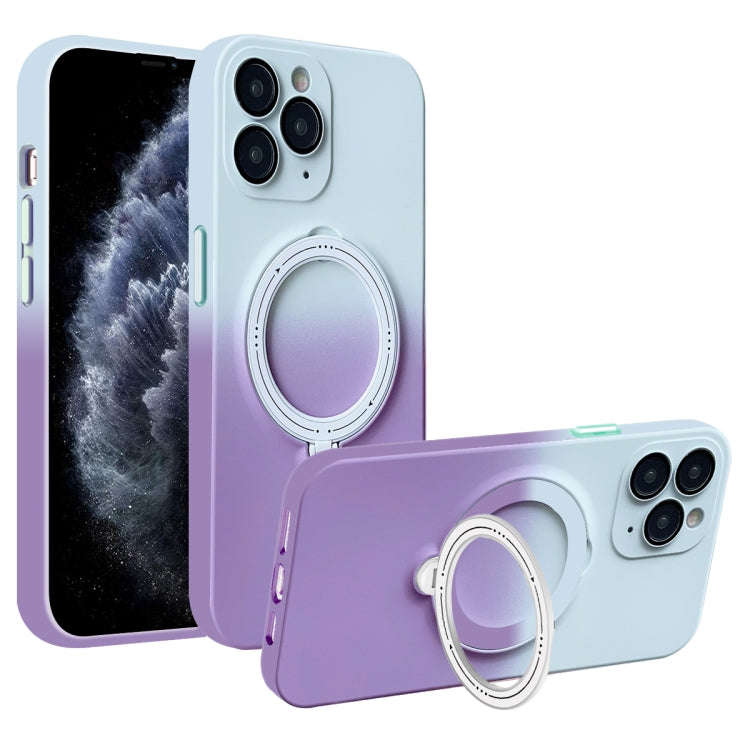 Gradient TPU MagSafe Holder Phone Case, For iPhone 12 Pro Max, For iPhone 12 Pro, For iPhone 11 P...