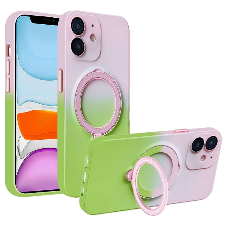 Gradient TPU MagSafe Holder Phone Case, For iPhone 12 Pro Max, For iPhone 12 Pro, For iPhone 11 P...