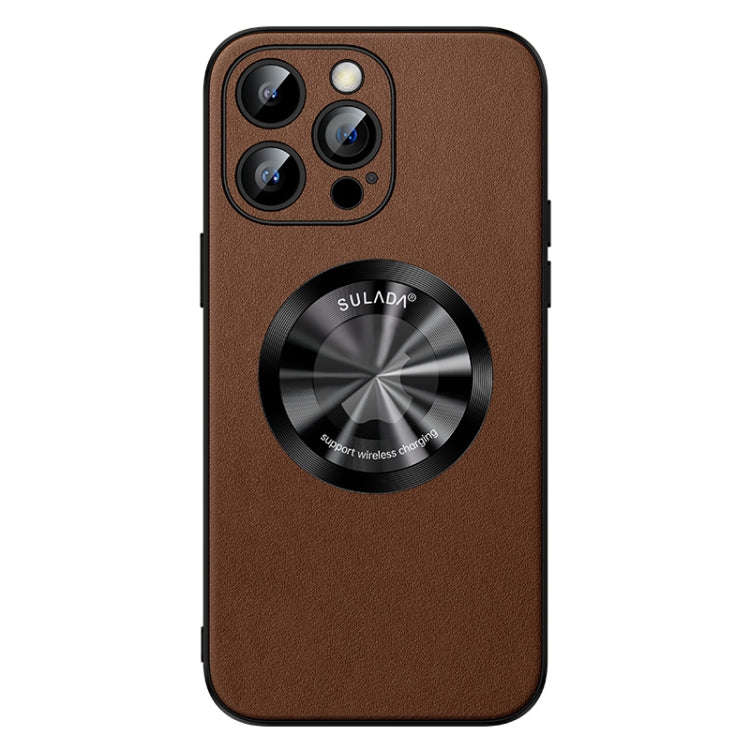 SULADA Microfiber Leather MagSafe Magnetic Phone Case, For iPhone 15 Pro Max, For iPhone 15 Pro, ...