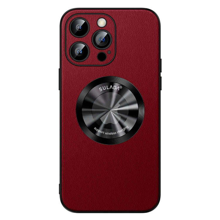 SULADA Microfiber Leather MagSafe Magnetic Phone Case, For iPhone 15 Pro Max, For iPhone 15 Pro, ...