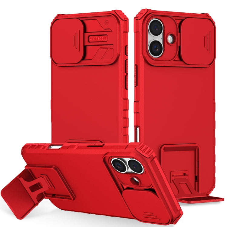 Stereoscopic Holder Sliding Camshield Phone Case, For iPhone 16 Pro Max, For iPhone 16 Pro, For i...