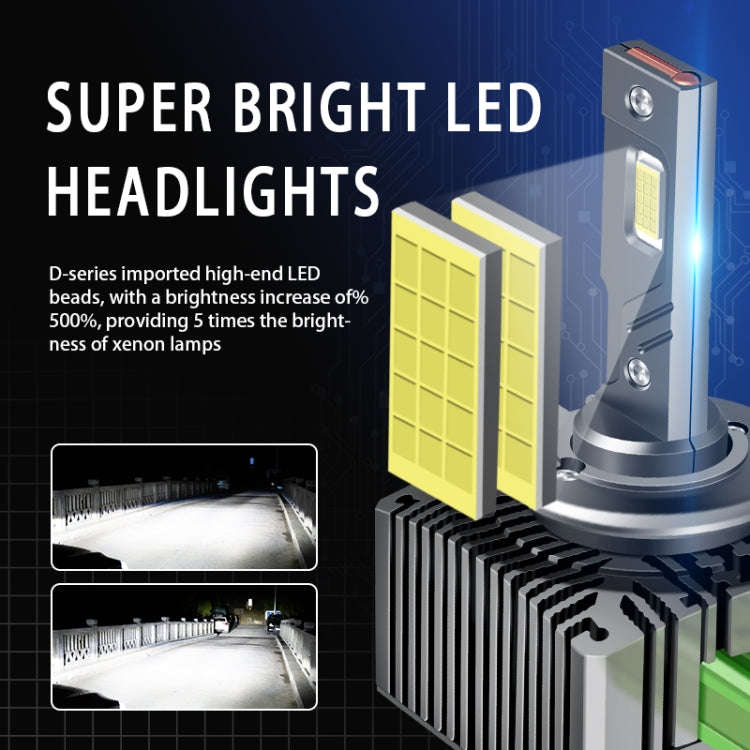 P15 1 Pair D2S / D2R DC10-32V / 35W / 6000K / 4000LM IP68 Waterproof Car LED Headlight, D2S / D2R