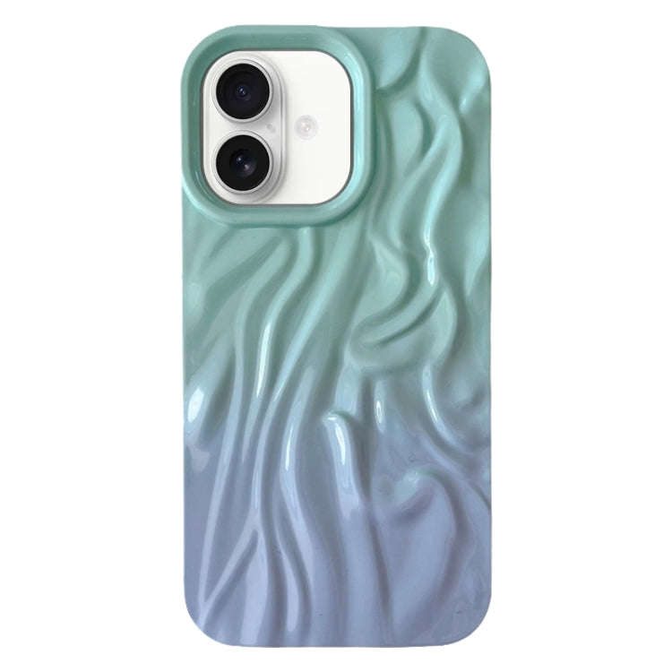 Wrinkle Gradient Oily Feel TPU Phone Case, For iPhone 16 Plus, For iPhone 16, For iPhone 15 Pro M...