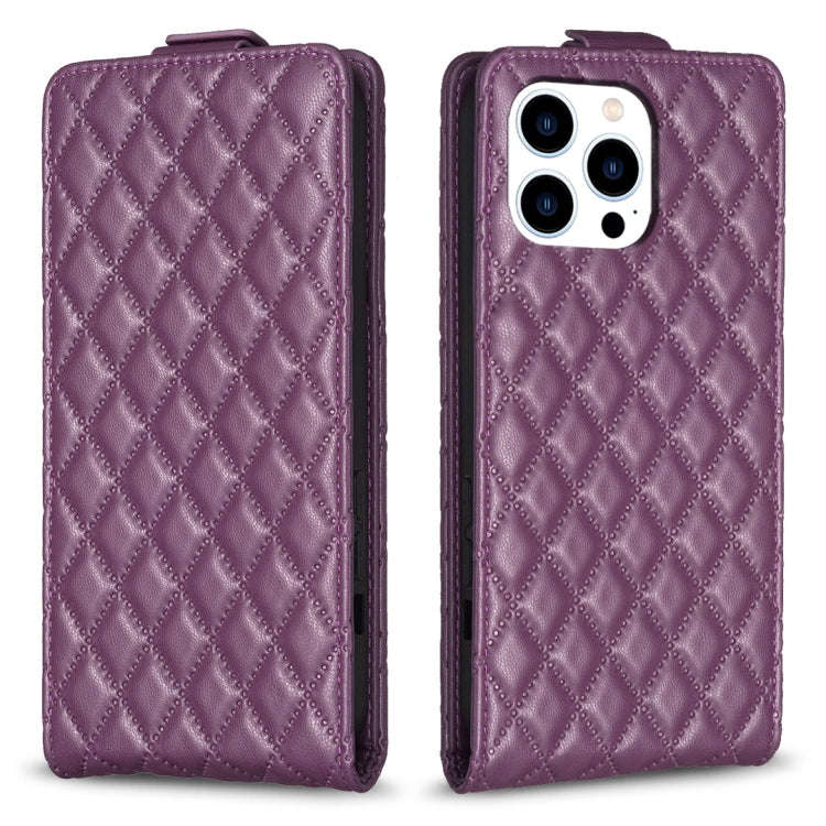 Diamond Lattice Vertical Flip Leather Phone Case, For iPhone 14 Plus, For iPhone 14, For iPhone 1...